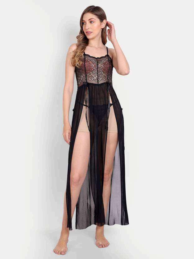 Black & White Long Sheer Gown