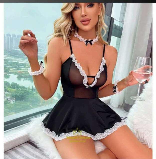 Black Lace Babydoll Chemise